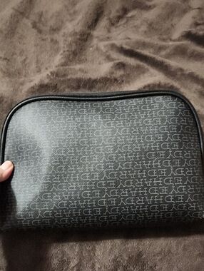 Ed Hardy Black Monogram Toiletry Pouch